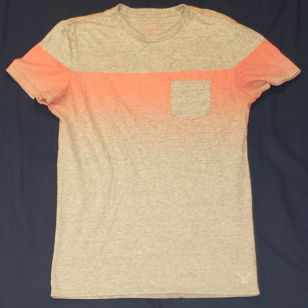 AE Coral & Gray Tee
